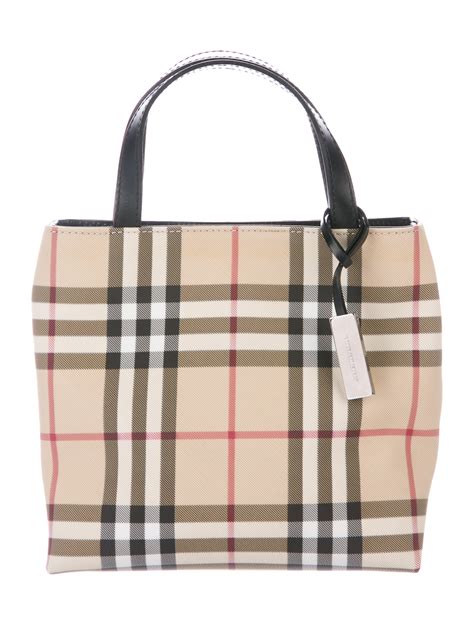 Burberry London Checked Small Tote Bag 